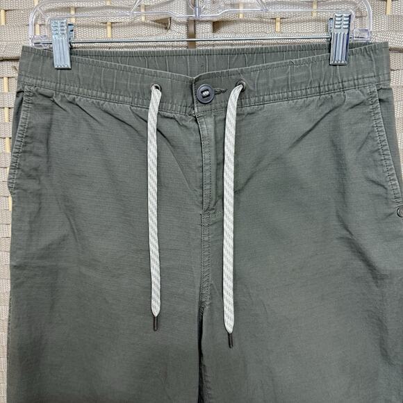 VUORI Rip Stop Wide Leg Crop Pants Women M Olive Military Green Hiking GORPCORE - Picture 3 of 9